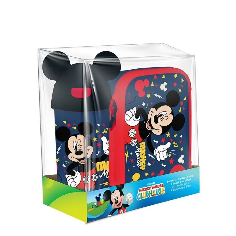 Diakakis - Σετ Φαγητοδοχείο PP 800ml Και Παγούρι PP 500ml, Mickey 565922