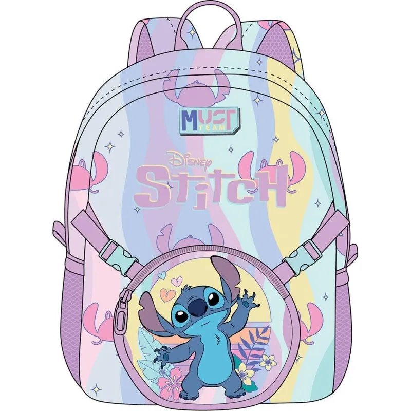 Diakakis – Τσάντα Πλάτης Νηπιαγωγείου Must Με 1 Θήκη, Με Αποσπώμενο Τσαντάκι Μέσης & Ώμου, Stitch 566001