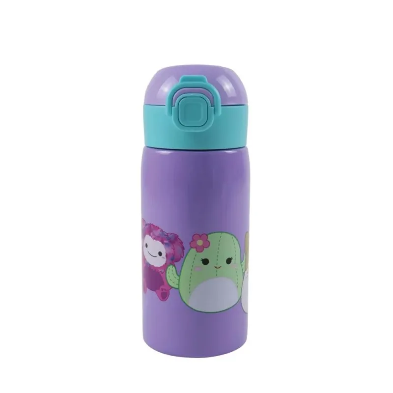 Gim - Παγούρι Ανοξείδωτο Με Καλαμάκι, Squishmallows 500 ml 574-20199