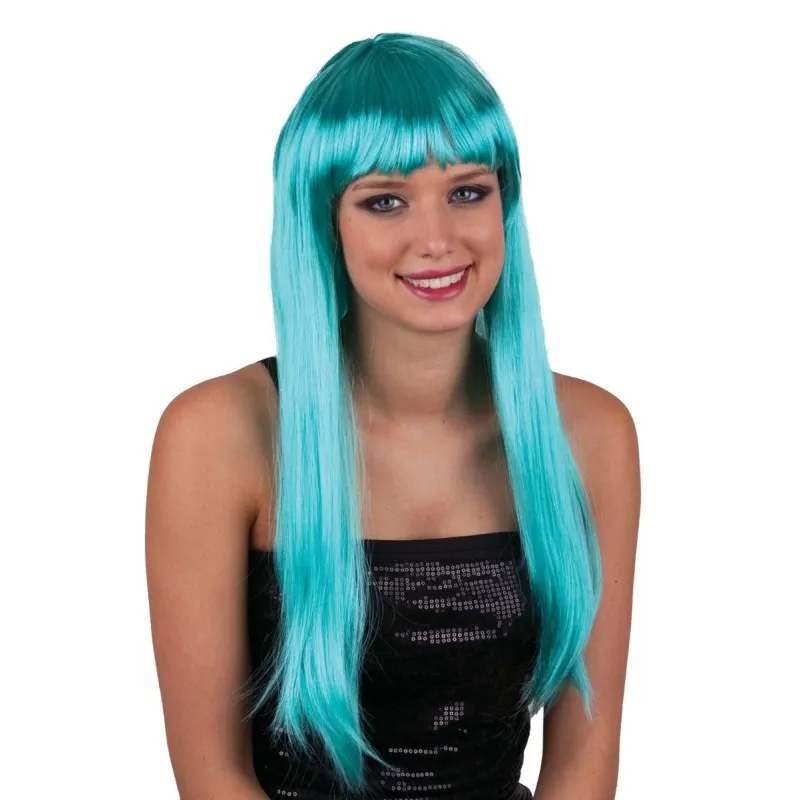 Funny Fashion - Περούκα Μακριά Με Αφέλειες Αζούρ 57651