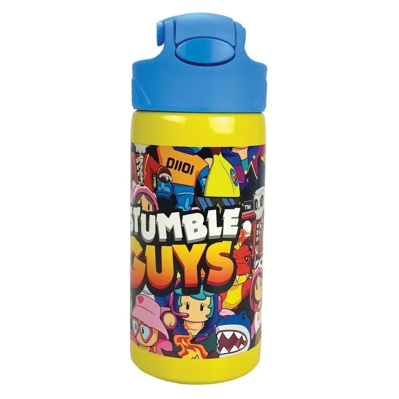 Gim - Παγούρι Ανοξείδωτο Με Καλαμάκι, Stumble Guys 500 ml 577-31245