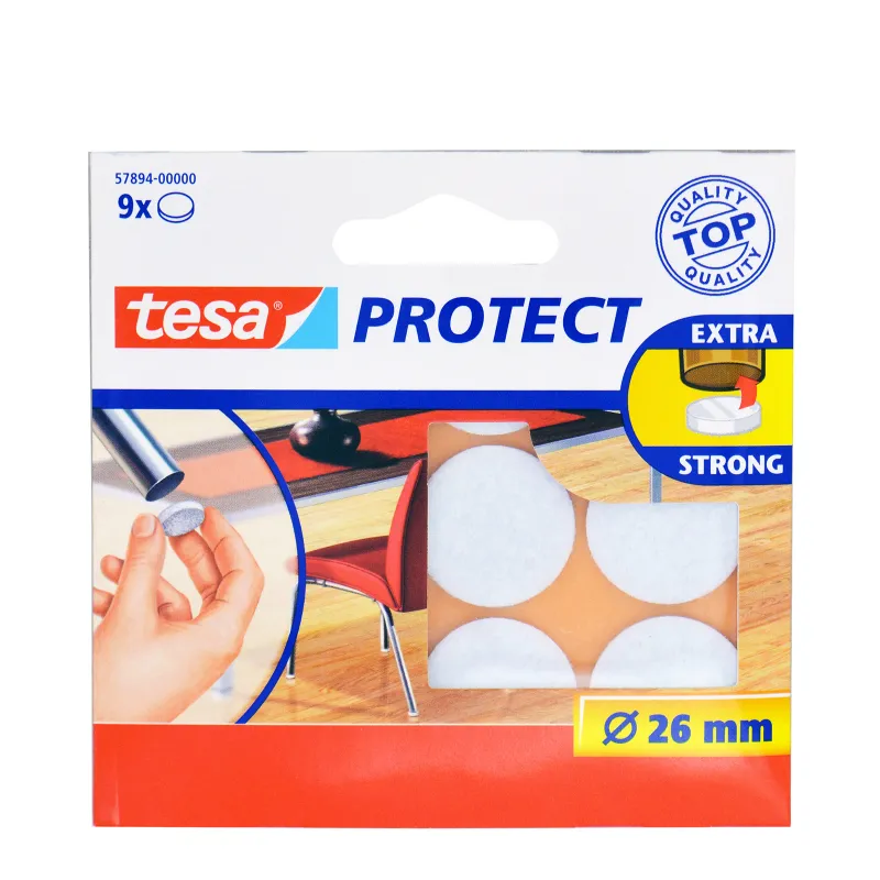 Tesa - Τσοχάκια Αυτοκόλλητα Φ.26mm Λευκό Σετ 9 Τεμαχίων 57894-00000