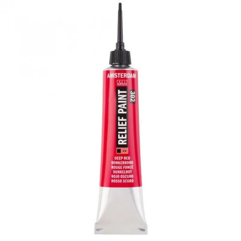 Royal Talens - Amsterdam Ακρυλικό Relief, Deep Red (302) 20ml 58043021