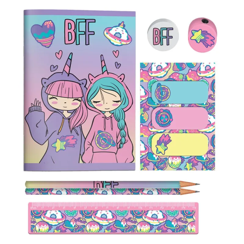 Diakakis - Σχολικό Σετ Must Best Friends Forever 10 Τμχ Σε Pvc Τσαντάκι 586003