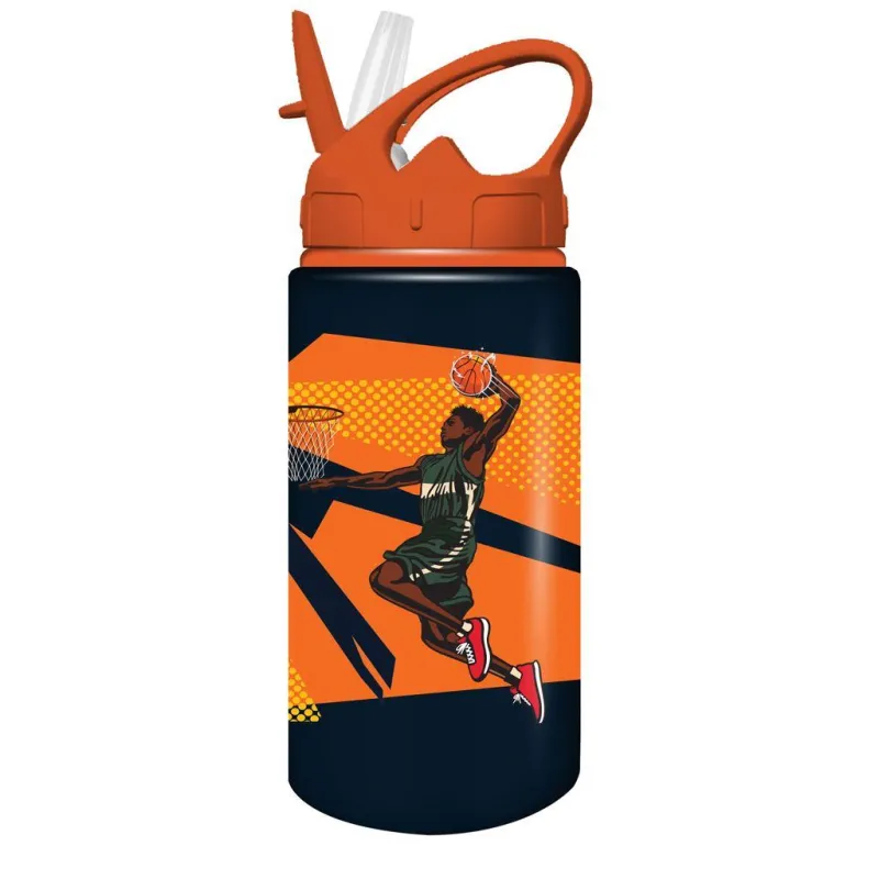 Diakakis - Παγούρι Αλουμινίου Με Καλαμάκι Must, Basketball Tournament 500 ml 586450