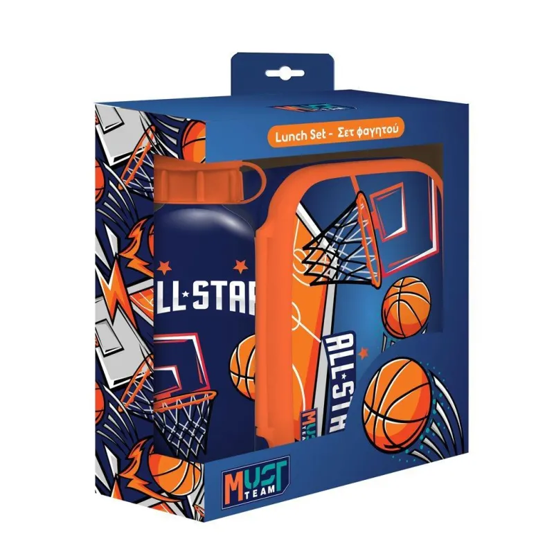 Diakakis - Σετ Φαγητοδοχείο Και Παγούρι Πλαστικό, Basketball 586462