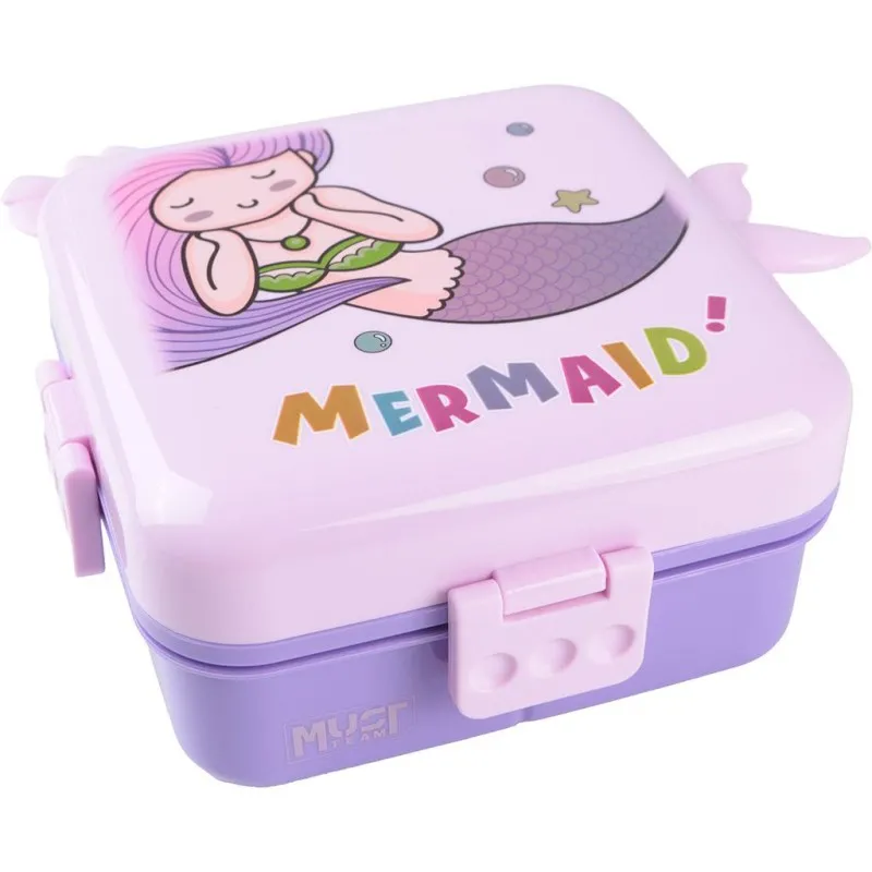 Diakakis - Φαγητοδοχείο 2 Σε 1 1590ml Και 70ml PP Πλαστικό Must, Mermaid 587527