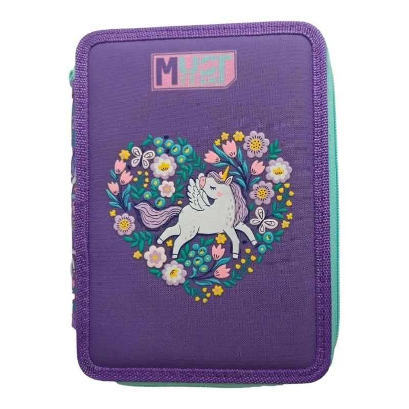 Diakakis - Κασετίνα Διπλή Γεμάτη Must, Purple Unicorn 587584