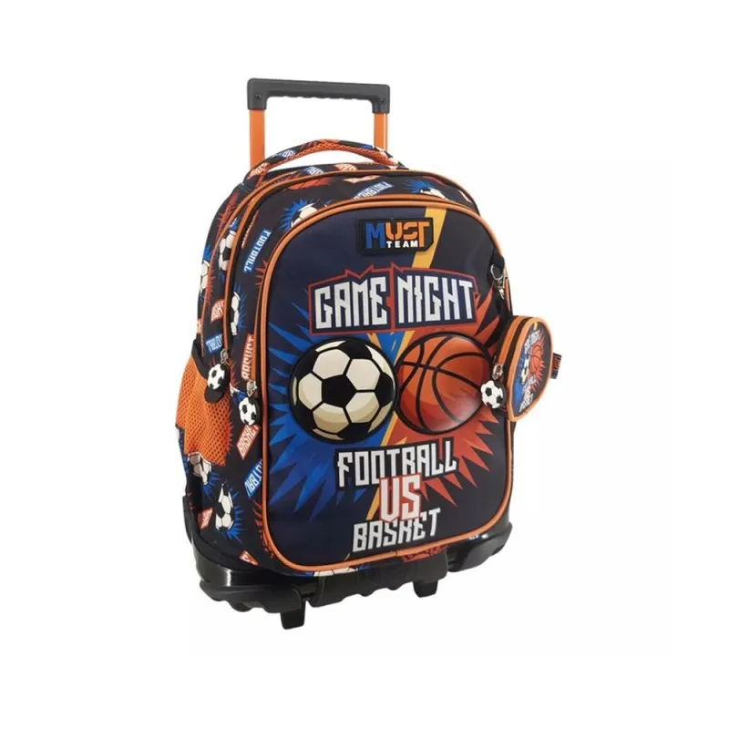 Diakakis - Σακίδιο Τρόλεϊ Δημοτικού Must 3 Θήκες, Football VS Basketball 587633