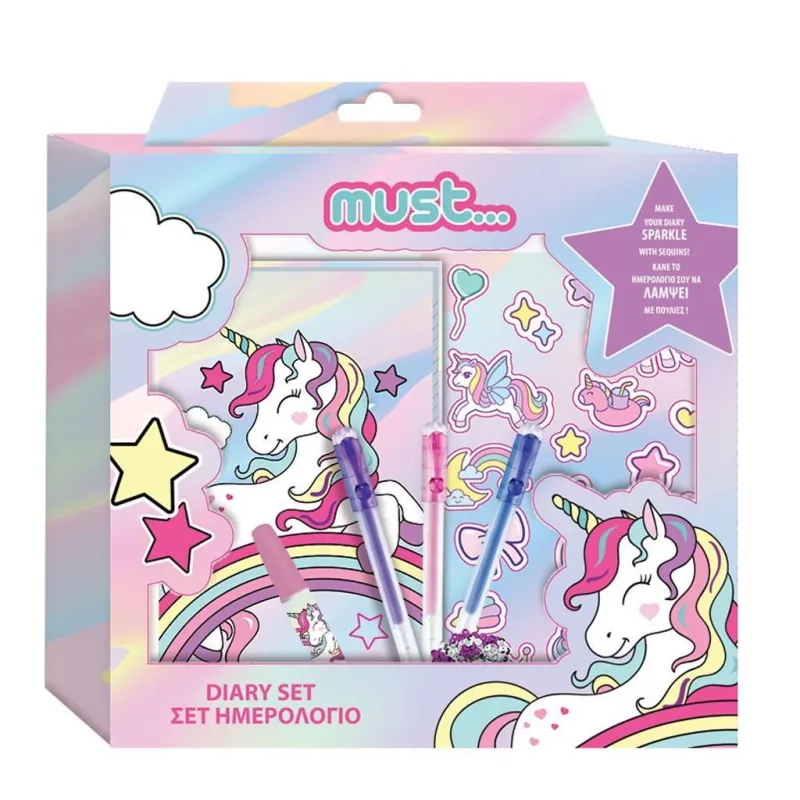 Diakakis - Ημερολόγιο Σετ Must Unicorn 7τμχ 585619