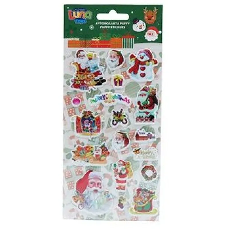 Luna - Αυτοκόλλητα Χριστουγεννιάτικα Puffy, Santa Claus 621136