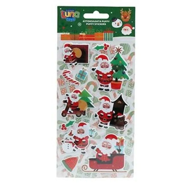 Luna - Αυτοκόλλητα Χριστουγεννιάτικα Puffy, Santa Claus 621136