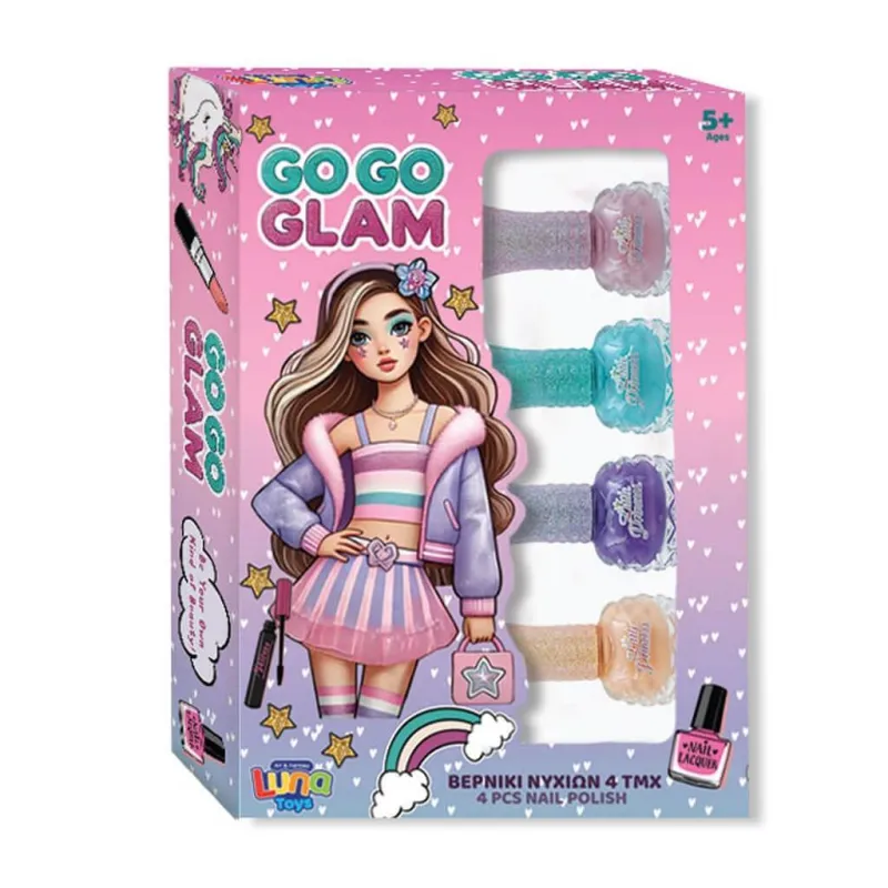 Luna - Βερνίκια Νυχιών Σετ Go Go Glam 4τμχ. 20,3x4x14 cm 623017