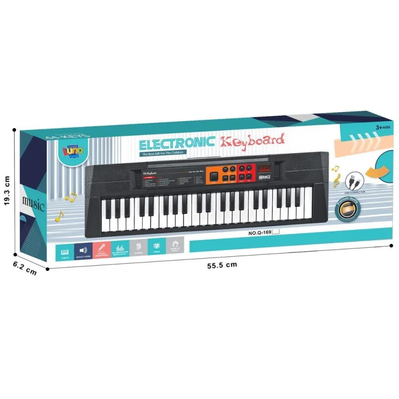 Luna - Αρμόνιο 44 Κλειδιών Με Μικρόφωνο Και Usb 55x6,2x19,3cm 623295