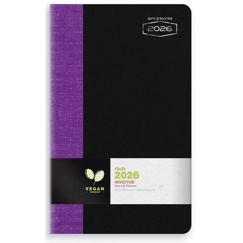 Unipap - Ημερήσιο Ημερολόγιο Invictus 2026, 13x21 Purple 626-3513-99