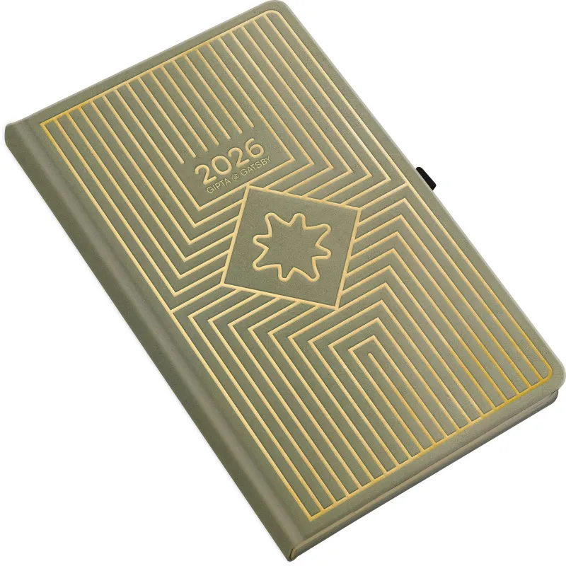 Unipap - Ημερήσιο Ημερολόγιο Gatsby 2026, 9x14 Green 626-4409-83