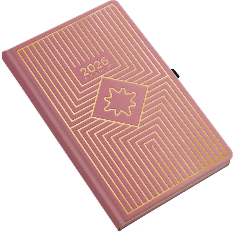 Unipap - Ημερήσιο Ημερολόγιο Gatsby 2026, 9x14 Pink 626-4409-87