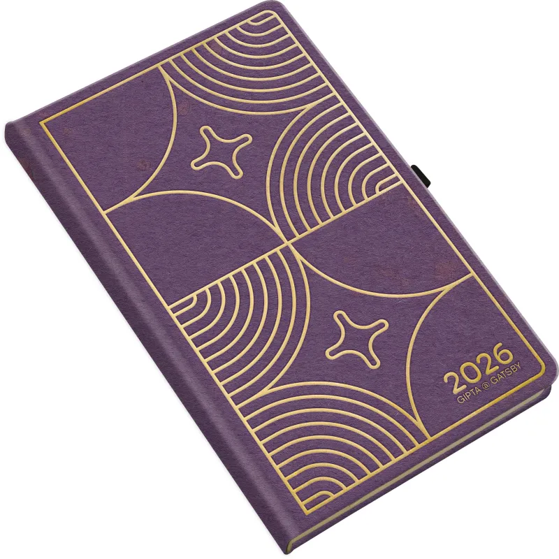 Unipap - Ημερήσιο Ημερολόγιο Gatsby 2026, 9x14 Purple 626-4409-99