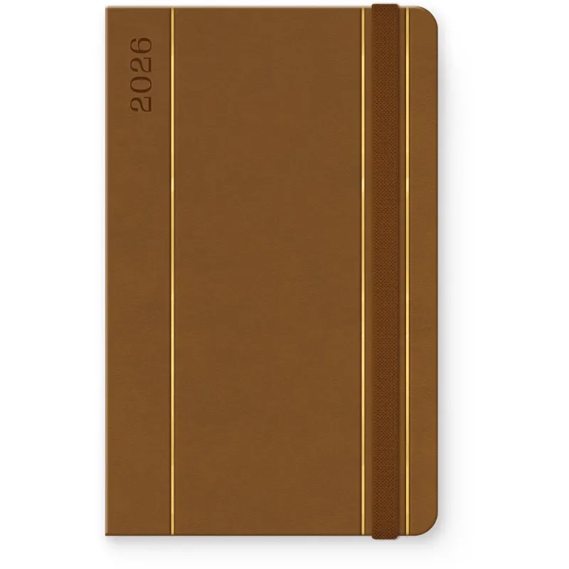 Unipap - Ημερήσιο Ημερολόγιο Nardo 2026, 13x21 Brown 626-4713-88