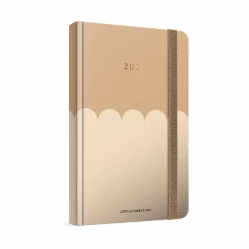 Unipap - Ημερήσιο Ημερολόγιο Honey Lines 2027, Καφέ/Μπεζ 9x14 627-4409-88