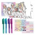 Diakakis - Glammy Gloss, Σετ Ζωγραφικής Μόδας Με Κολιέ Και Αυτοκόλλητα 30 Σελίδων 27x26εκ 630025