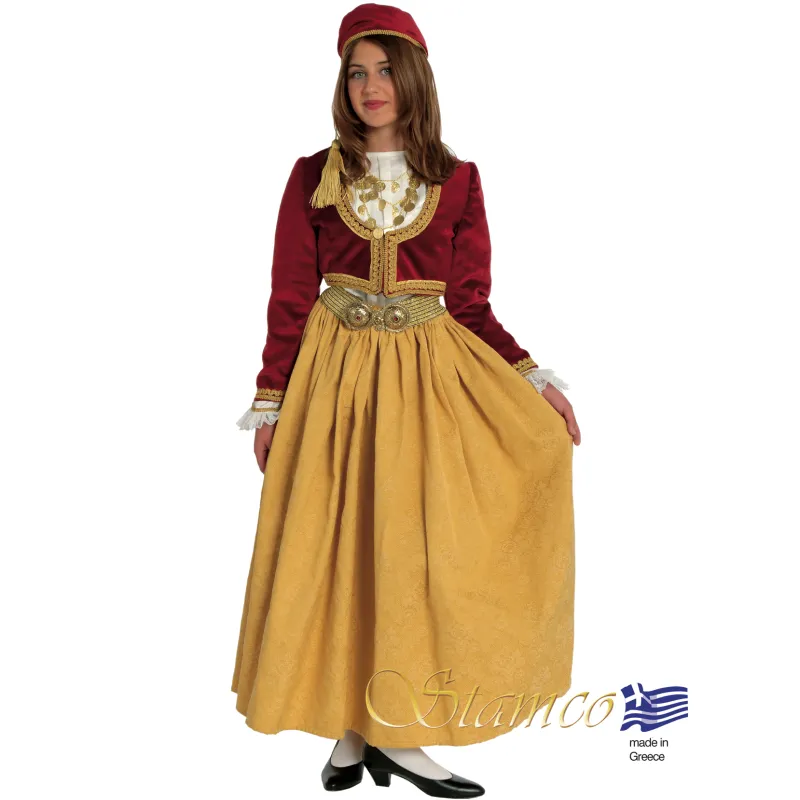 Stamco - Παραδοσιακή Φορεσιά Αμαλία Φούστα Χρυσαφί 643096