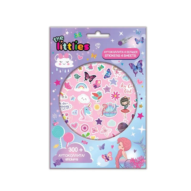 Diakakis - Αυτοκόλλητα Disney The Littlies Girl, Μπλόκ 300 Τμχ 646871