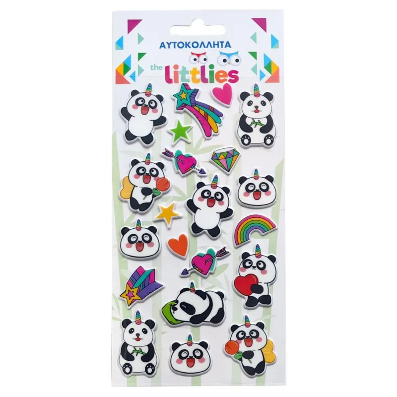 The Littlies - Αυτοκόλλητα Puffy, Panda 646993