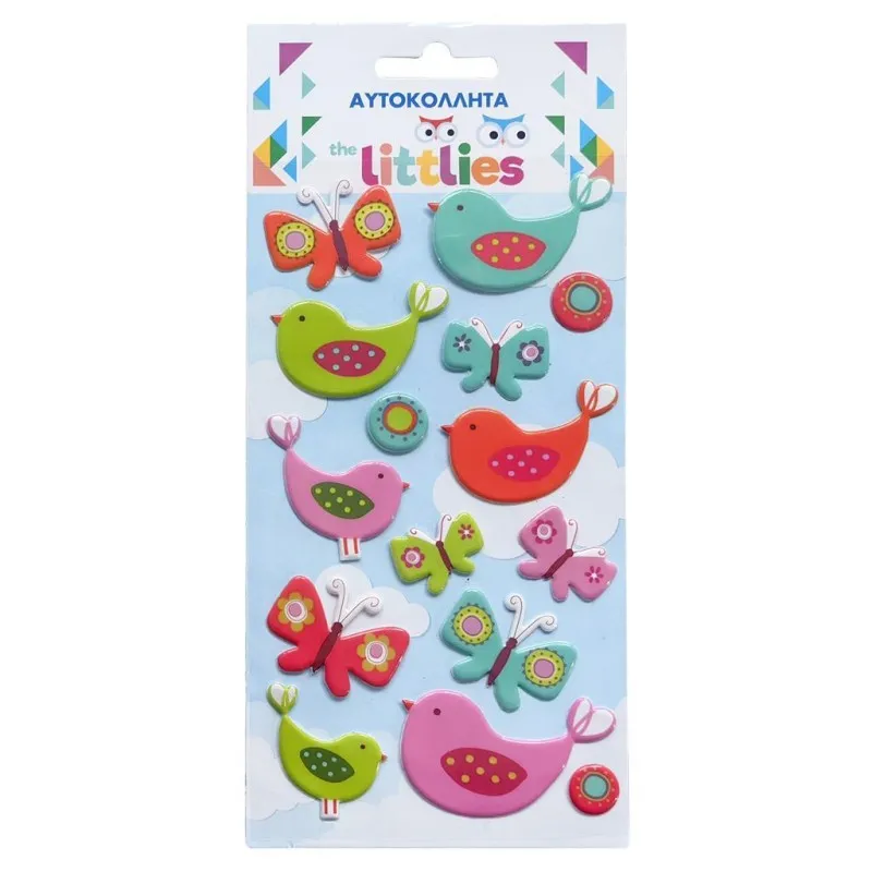 The Littlies – Αυτοκόλλητα Puffy, Πουλάκια 646994