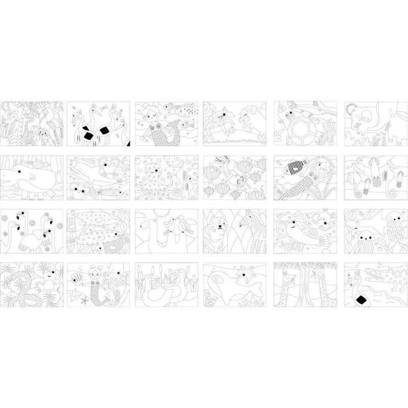 The Littlies - Μπλοκ Χρωματισμού Α4 24 Φύλλα Με Κινούμενα Μάτια, Ζώα Της Ζούγκλας 647117