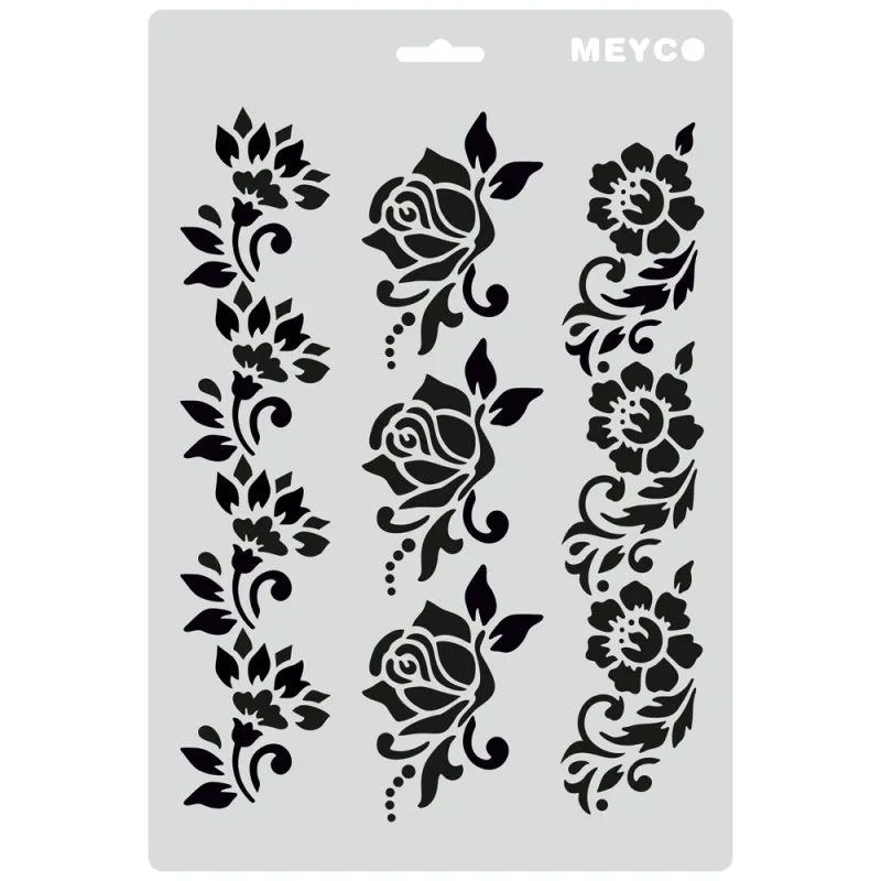 Meyco - Στενσιλ 21x31cm, Floral Borders 66042