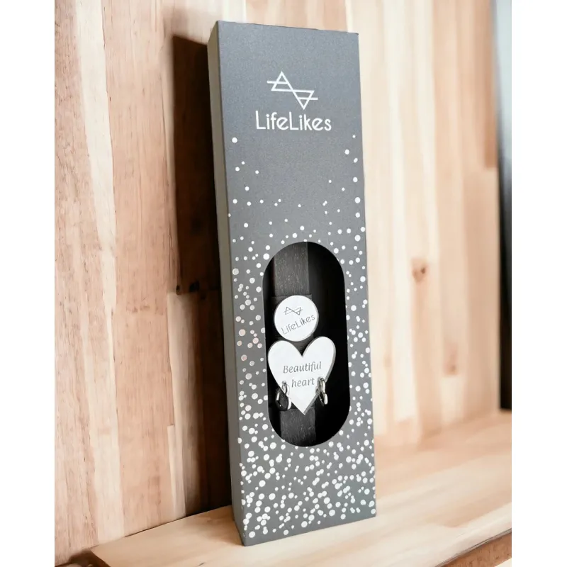 Life Likes - Λαμπάδα Beautiful Heart Με Σκουλαρίκια, Ασημί 6713