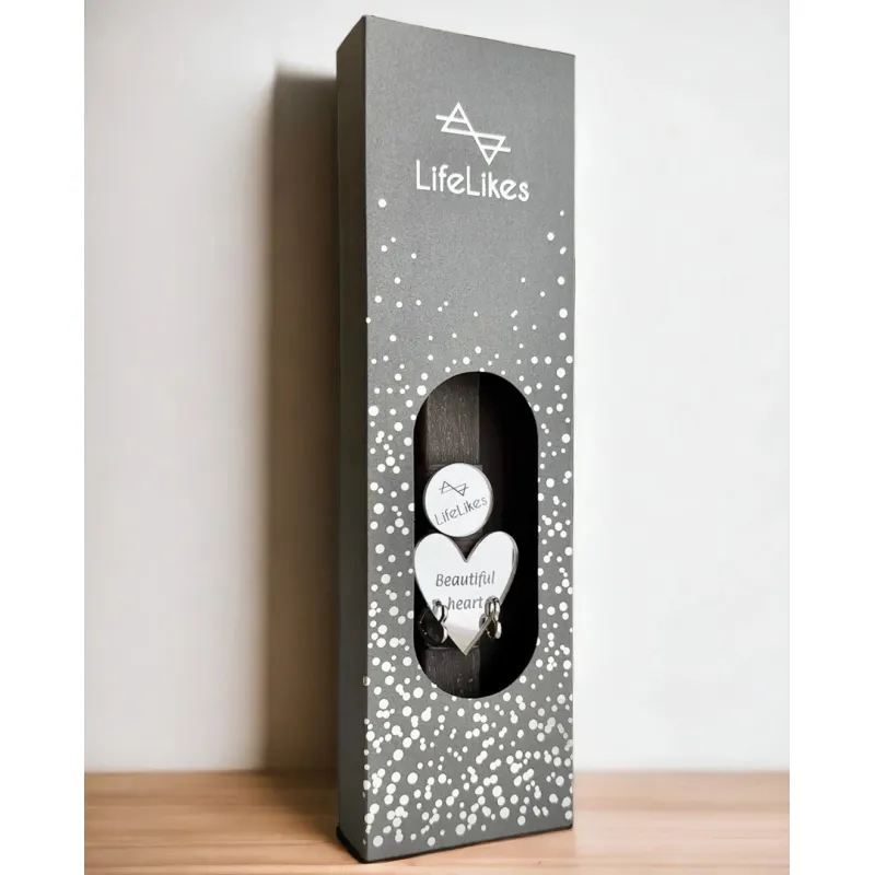 Life Likes - Λαμπάδα Beautiful Heart Με Σκουλαρίκια, Ασημί 6713