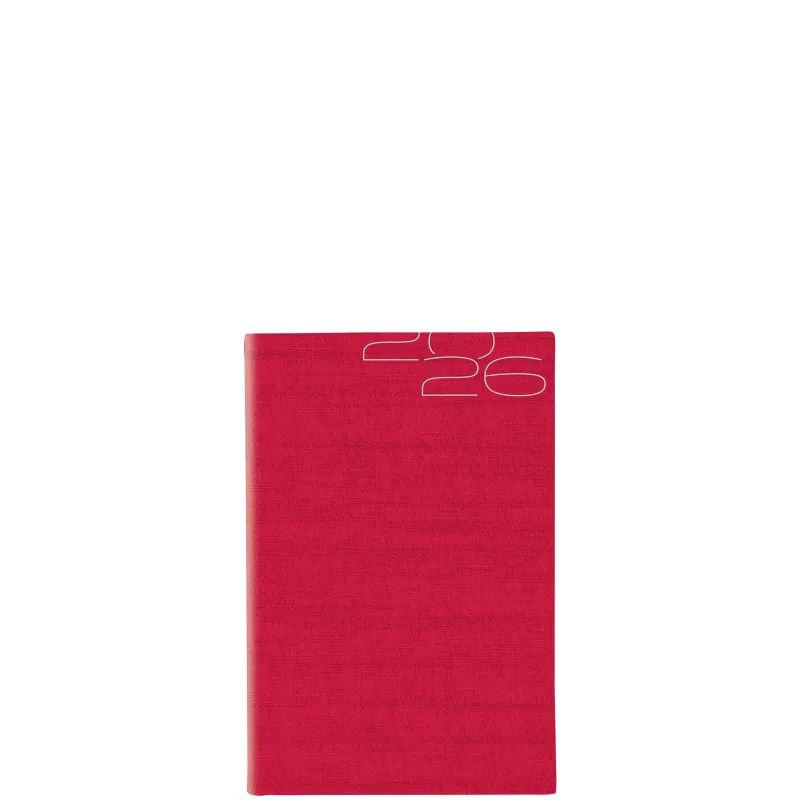 Θεοφύλακτος - Ημερήσιο Ημερολόγιο Kashmir Flat 2026, Red 11x16.5 6852C.D59