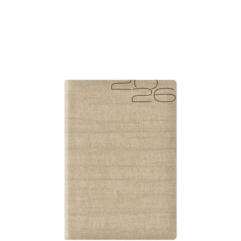 Θεοφύλακτος - Ημερήσιο Ημερολόγιο Kashmir Flat 2026, Sand 14.5x20.5 6862C.D51