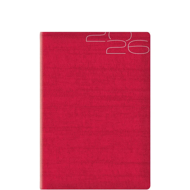 Θεοφύλακτος - Ημερήσιο Ημερολόγιο Kashmir Flat 2026, Red 17x24 6872C.D59