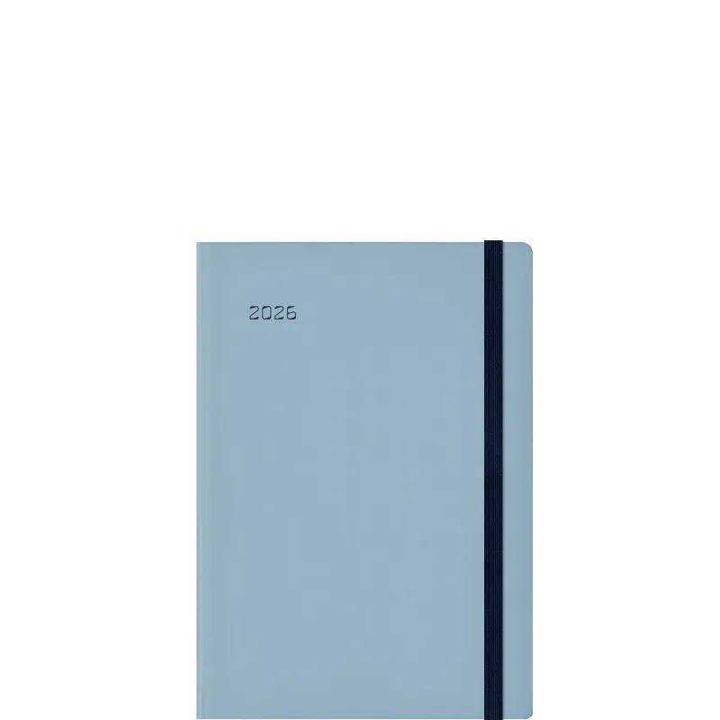 Θεοφύλακτος - Ημερήσιο Ημερολόγιο Ponza Flat Elastic 2026, Light Blue 14.5x20.5 68909.E81