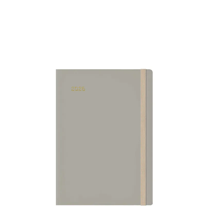 Θεοφύλακτος - Ημερήσιο Ημερολόγιο Ponza Flat Elastic 2026, Beige 14.5x20.5 68909.E90