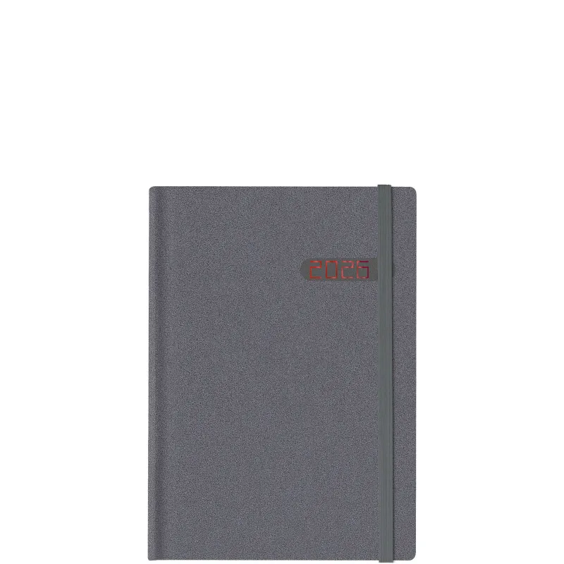 Θεοφύλακτος - Ημερήσιο Ημερολόγιο Winner Metal 2026, Grey/Red 14.5x20.5 6891M.E23