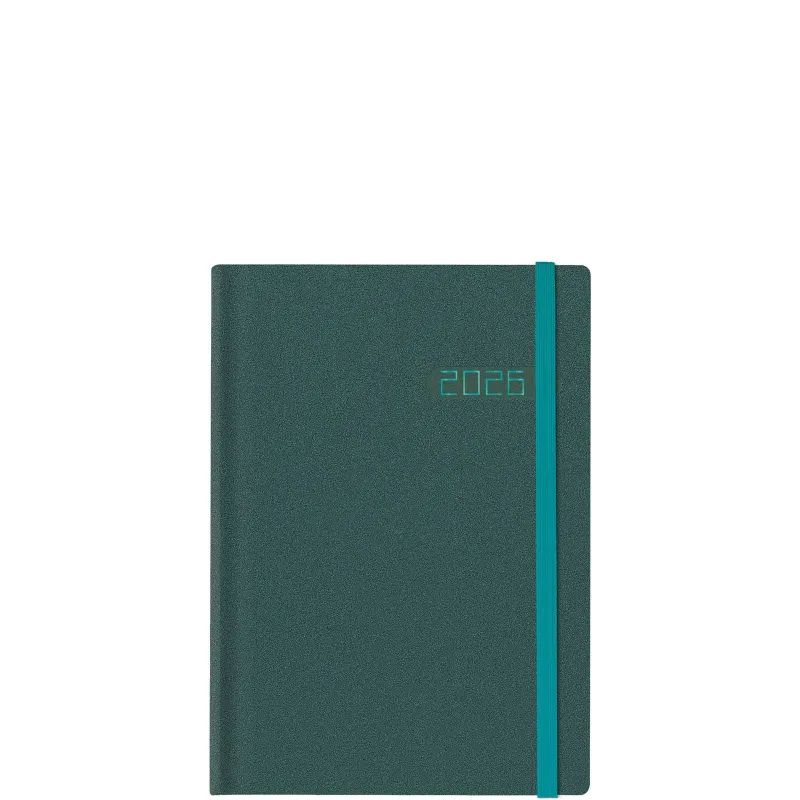 Θεοφύλακτος - Ημερήσιο Ημερολόγιο Winner Metal 2026, Petrol/Turquoise 14.5x20.5 6891M.E24