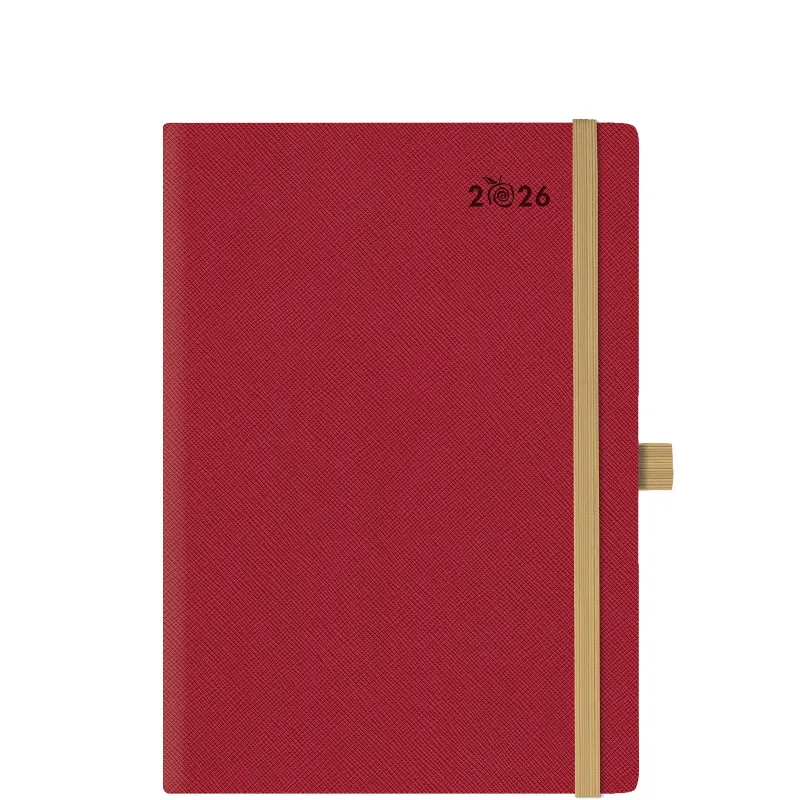 Θεοφύλακτος - Ημερήσιο Ημερολόγιο Appeel Eco Saffiano 2026, Red 17x24 692YT.345