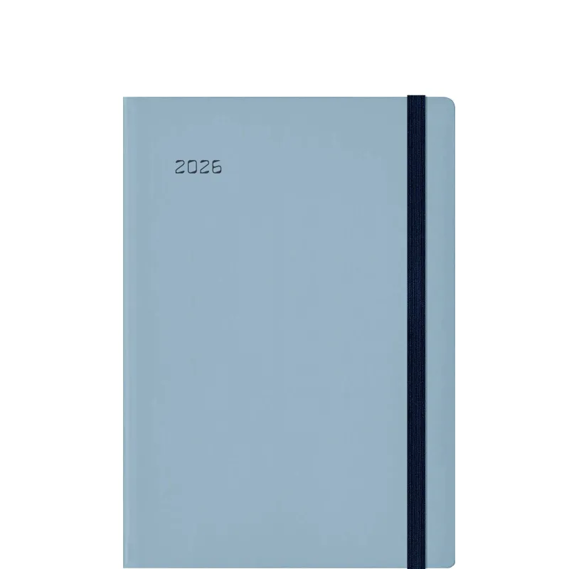 Θεοφύλακτος - Ημερήσιο Ημερολόγιο Ponza Flat Elastic 2026, Light Blue 17x24 69609.E81