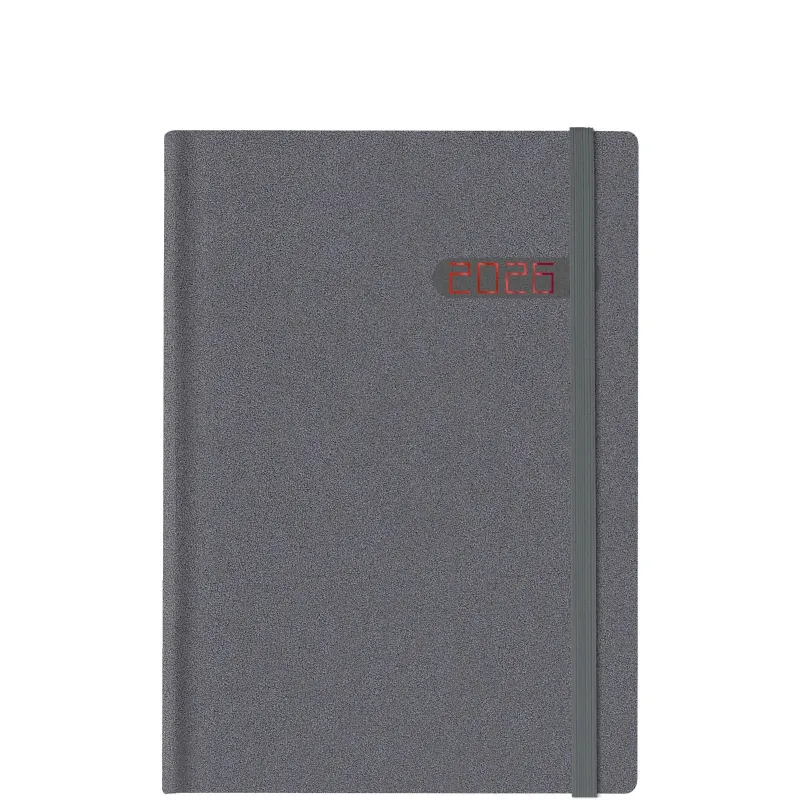 Θεοφύλακτος - Ημερήσιο Ημερολόγιο Winner Metal 2026, Grey/Red 17x24 6961M.E23
