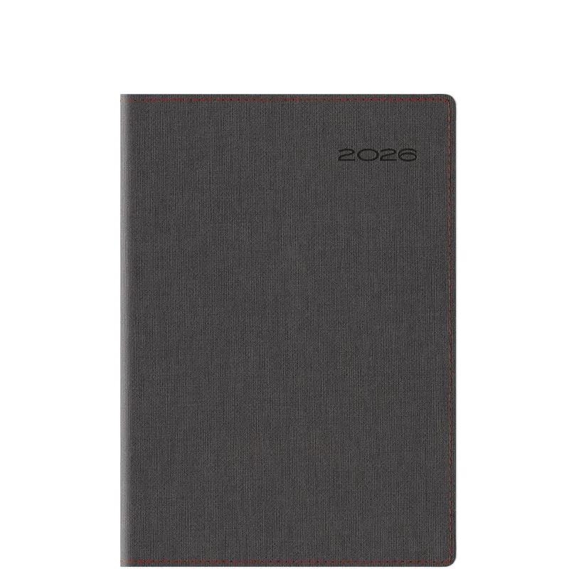 Θεοφύλακτος - Ημερήσιο Ημερολόγιο Derby Firenze Flex 2026, Charcoal/Red 17x24 6967C.U63