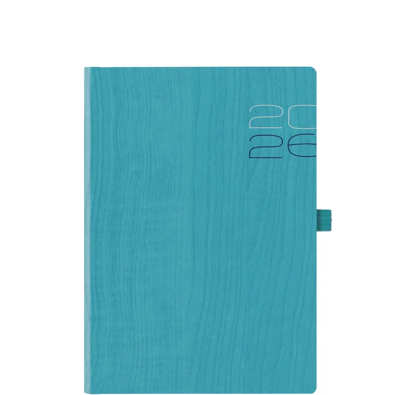 Θεοφύλακτος - Ημερήσιο Ημερολόγιο Woodline Flat 2026, Turquoise 17x24 696E6.448