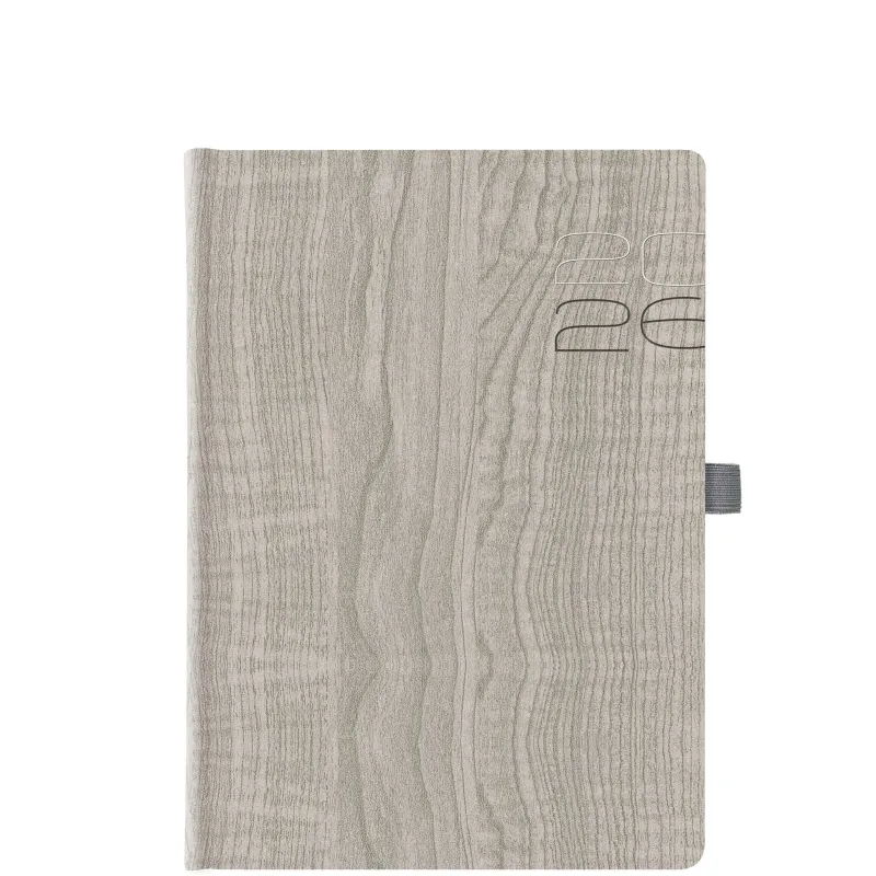 Θεοφύλακτος - Ημερήσιο Ημερολόγιο Woodline Flat 2026, Grey 17x24 696E6.D71