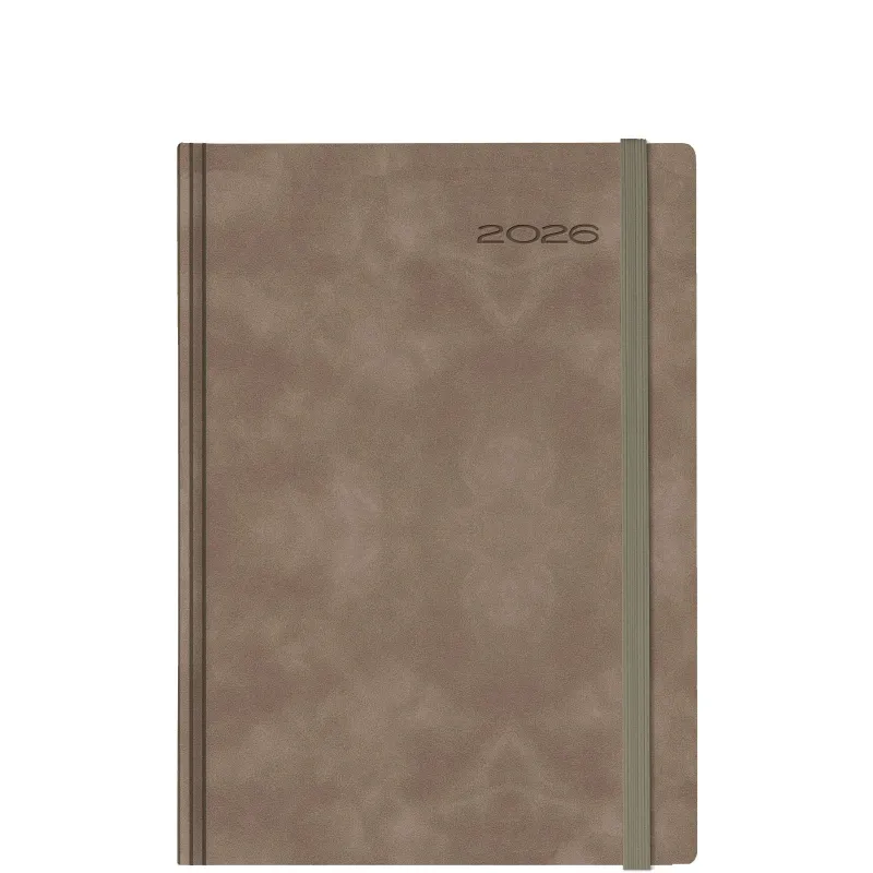 Θεοφύλακτος - Ημερήσιο Ημερολόγιο Avenue Chia Elastic 2026, Tobacco 17x24 696E9.C08