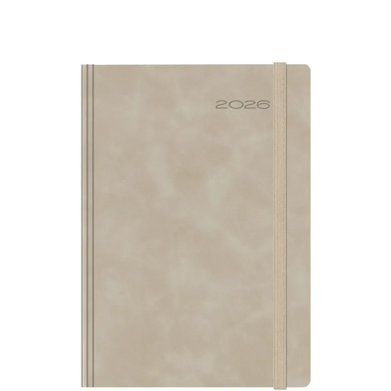 Θεοφύλακτος - Ημερήσιο Ημερολόγιο Avenue Chia Elastic 2026, Beige 17x24 696E9.C18