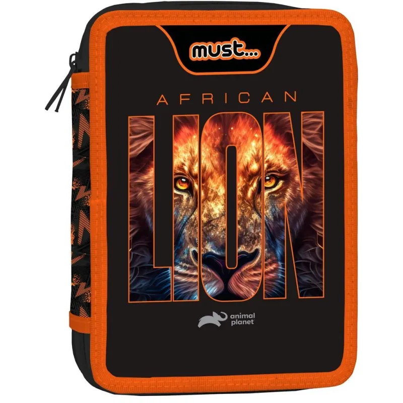 Diakakis - Κασετίνα Διπλή Γεμάτη Must, Animal Planet, African Lion 571015