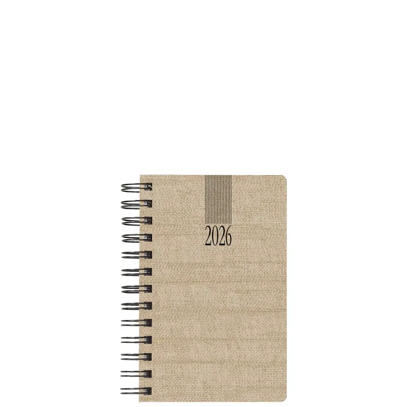 Θεοφύλακτος - Ημερήσιο Ημερολόγιο Σπιράλ Kashmir 2026, Beige 11x16.5 706C1.988